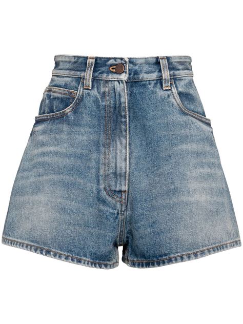 prada womens purple wool pants|Prada denim shorts.